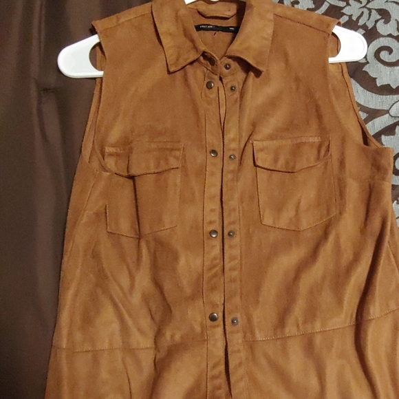 First and I suede knee lenth overcoat - Picture 4 of 4